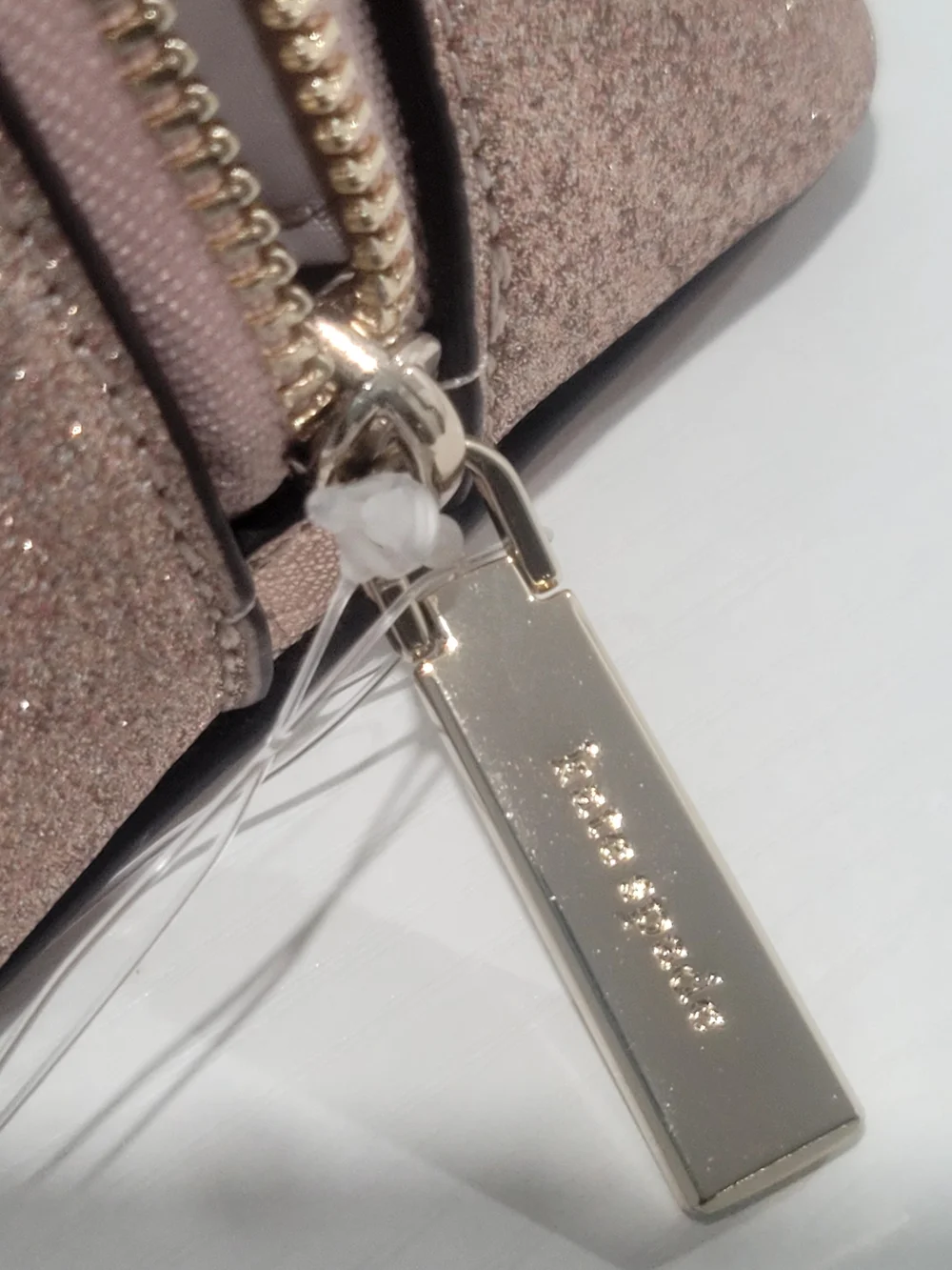 Kate Spade New York Pink Glitter Cosmetic Pouch